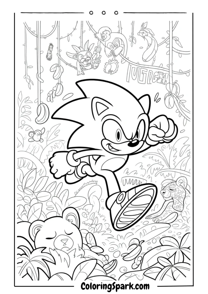 A Sonic in a jungle adventure