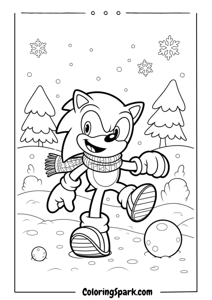 A Sonic in a winter wonderland