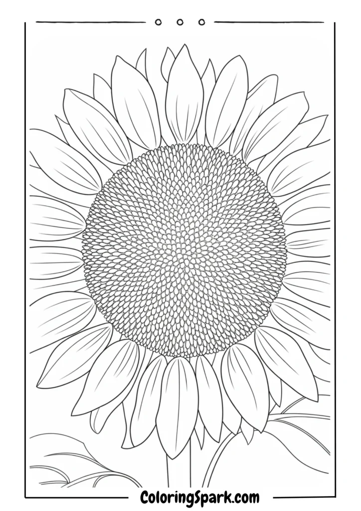 A close-up of a sunflower