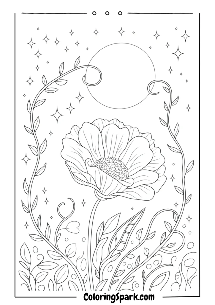 A magical fantasy flower blooming