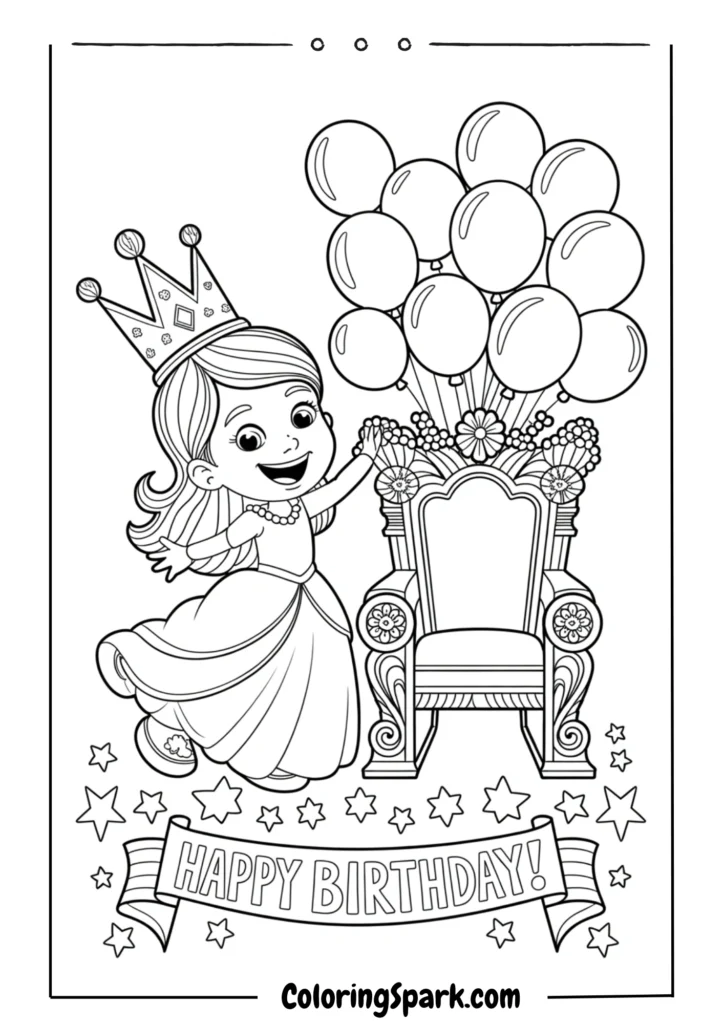 A princess with a birthday crown