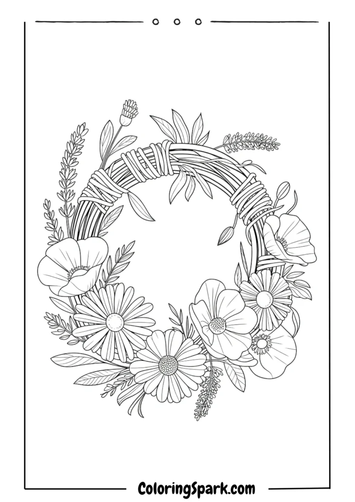 A wreath made of daisies
