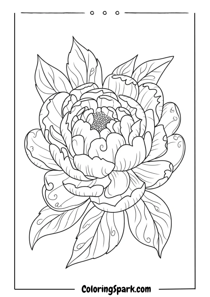 Close-up of a peony flower