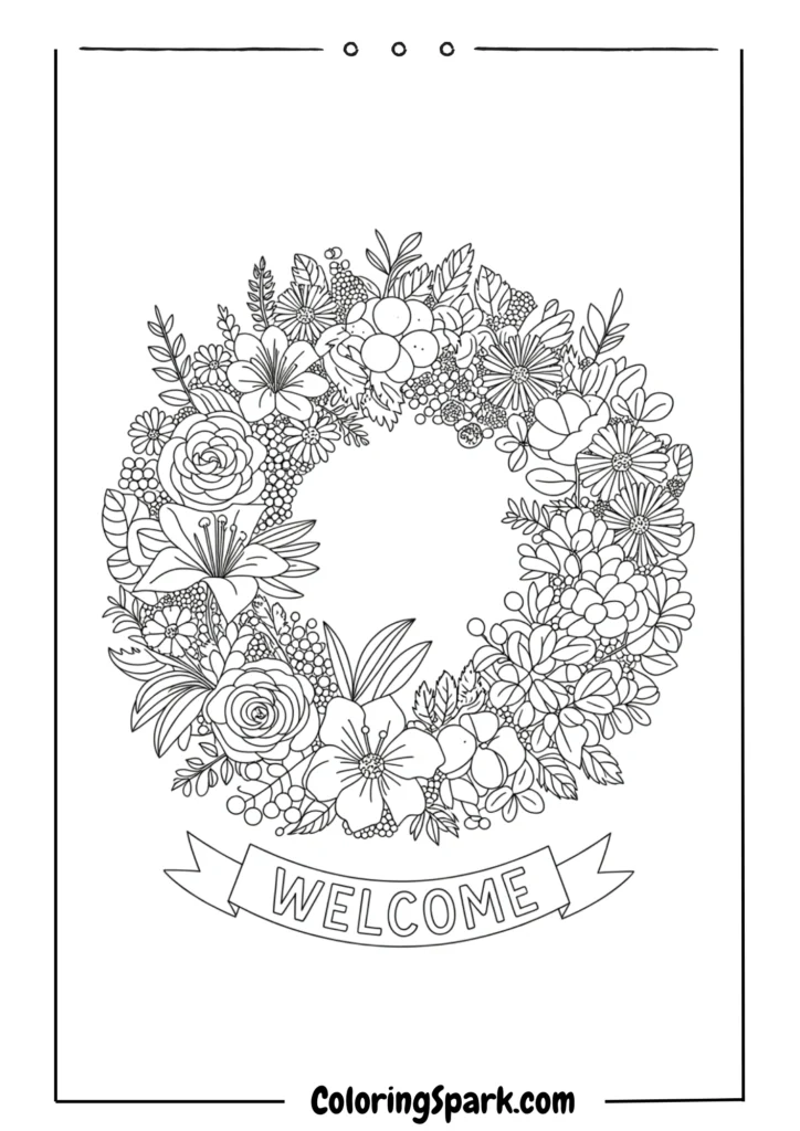 Wreath made of assorted flowers