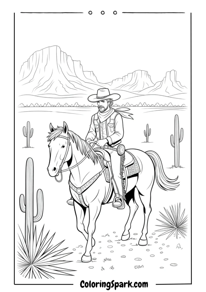 a horse in the Wild West