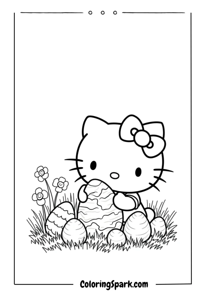 ello kitty with easter