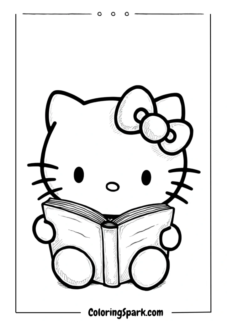 hello kitty read a book