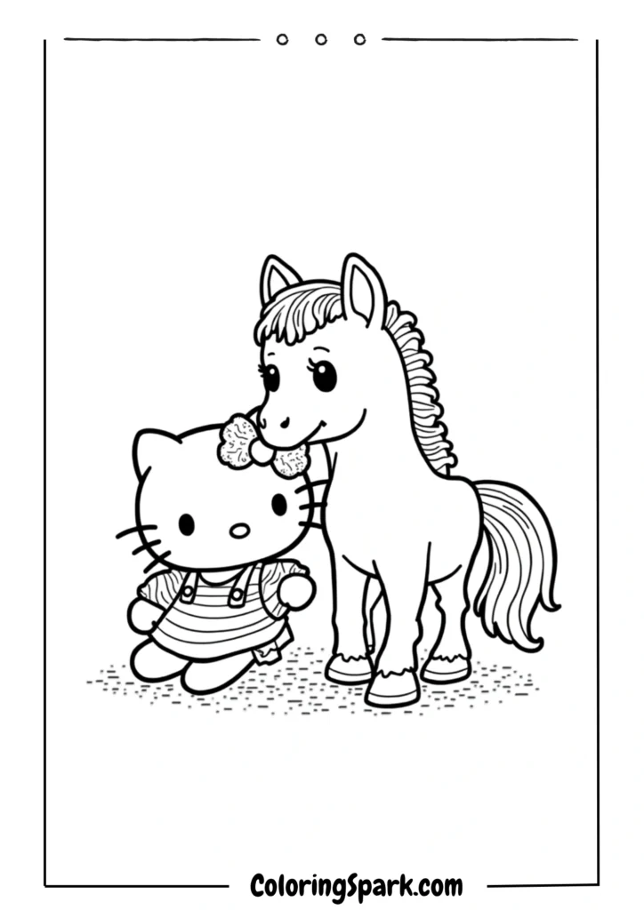 hello kitty with horse