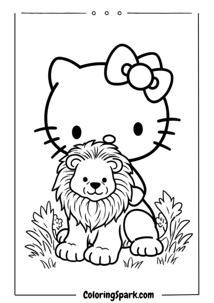 hello kitty with lion