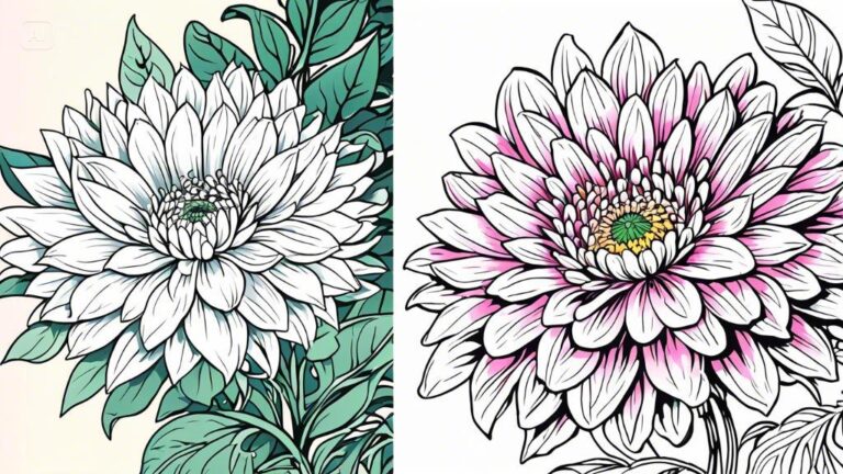Flower coloring pages