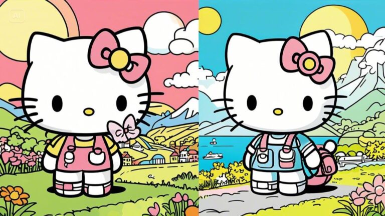 Hello kitty coloring pages