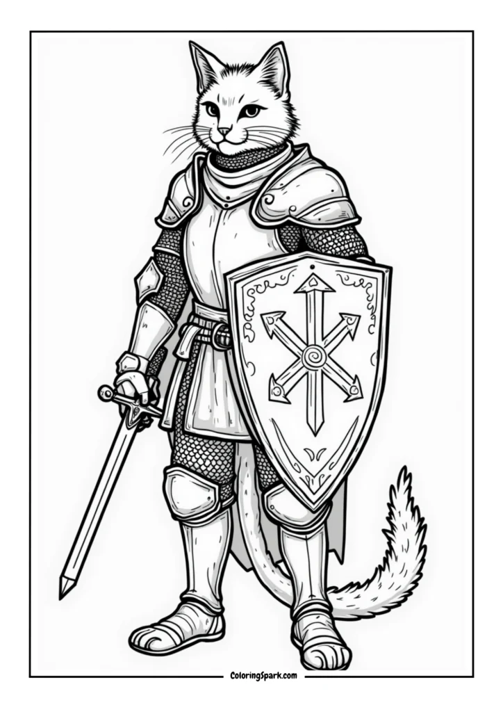 Medieval Knight Cat