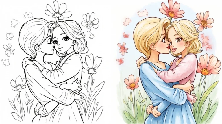 Mother's day coloring pages