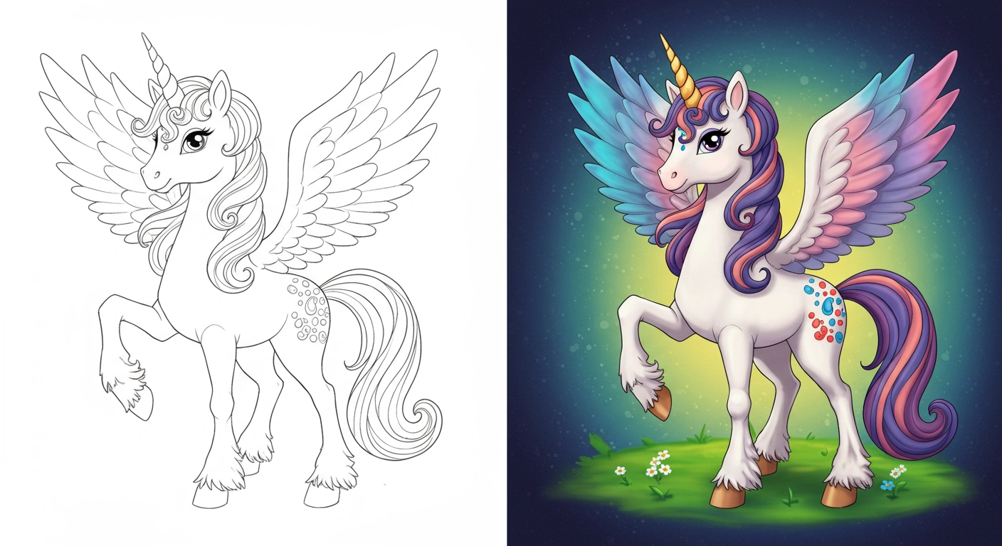 Unicorn Coloring Pages