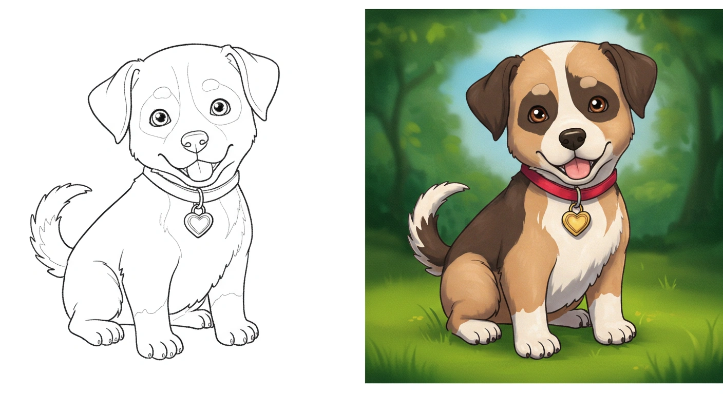 Puppy coloring pages