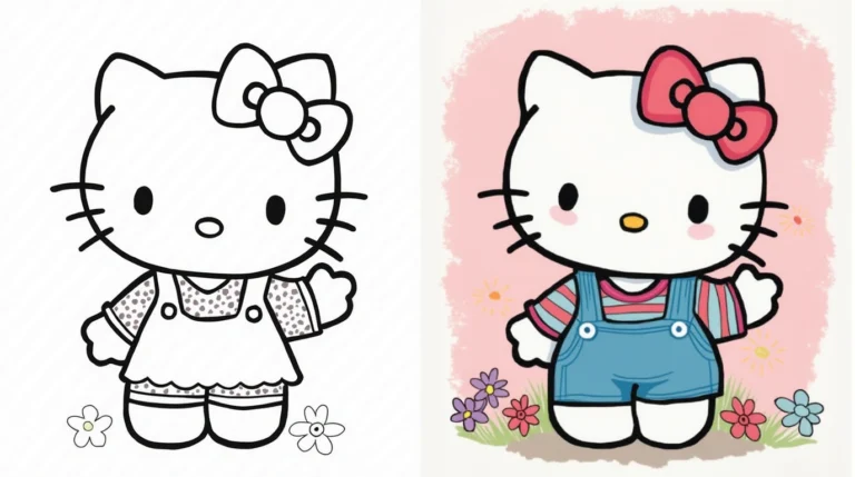 hello kitty coloring pages