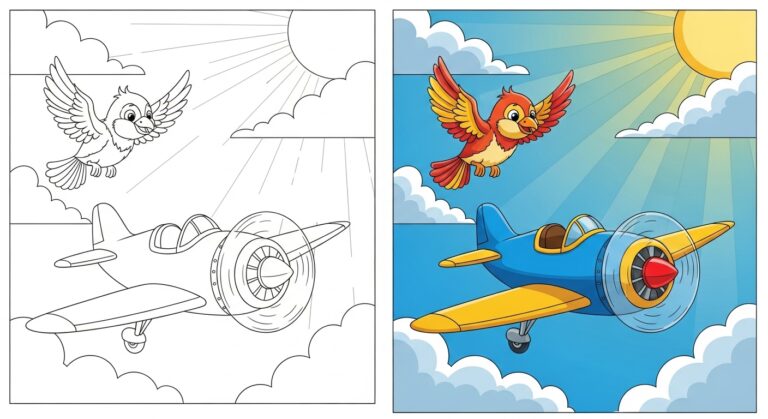 Airplane Coloring Pages