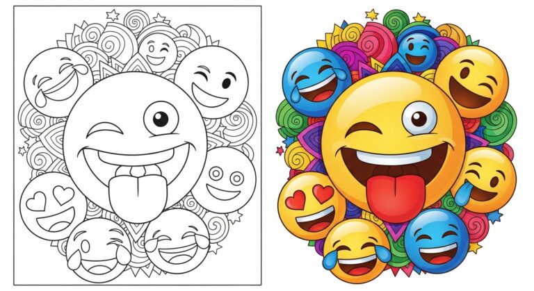 Emoji Coloring Pages