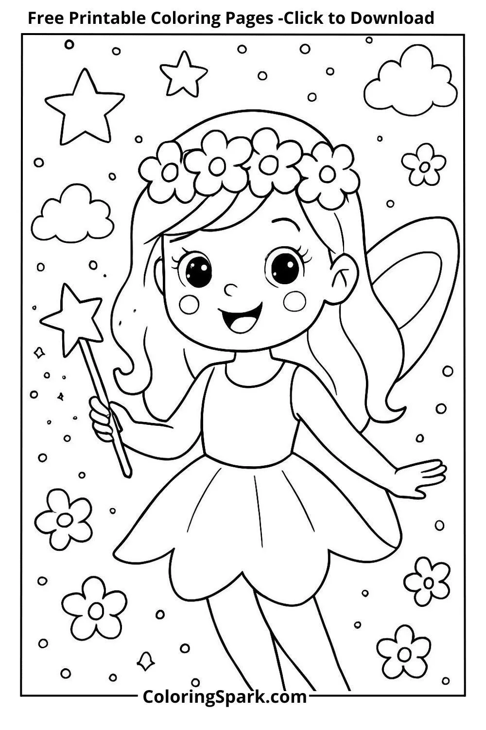 Fairy Coloring Pages-fairy dust coloring pages