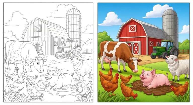 Farm Animal Coloring Pages