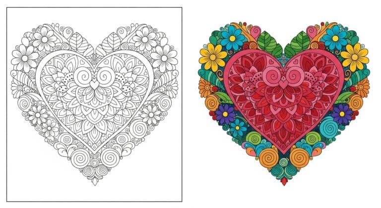 Heart Coloring Pages