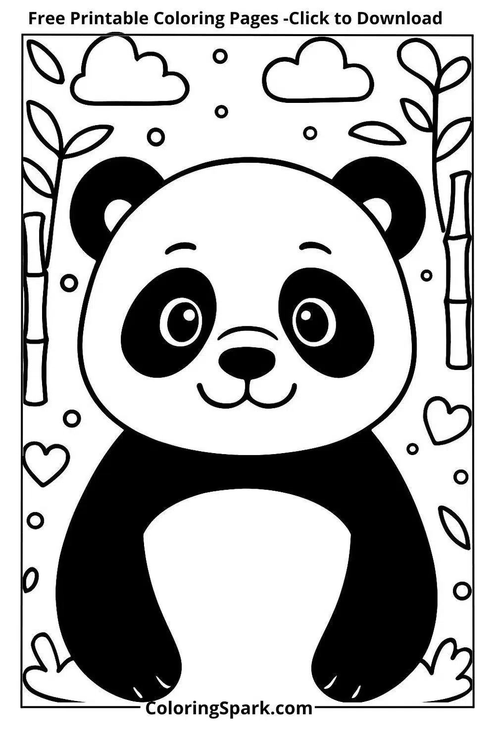 Panda Coloring Pages-panda face coloring pages