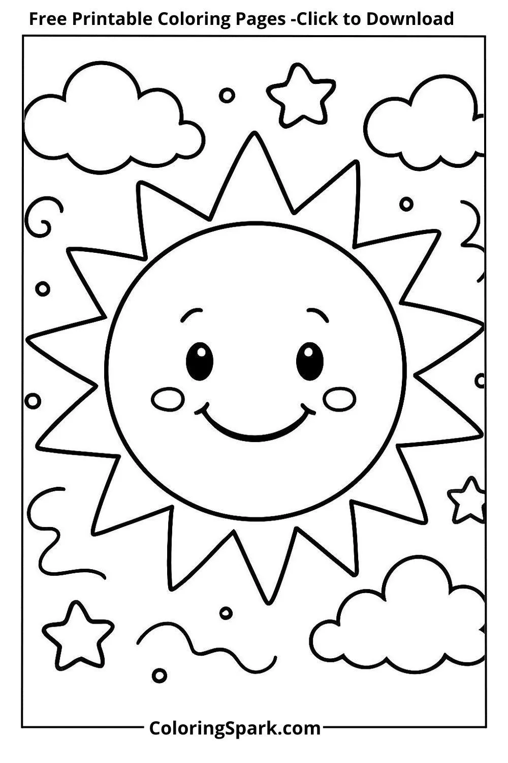 Sun Coloring Pages-sun and clouds coloring sheets printable