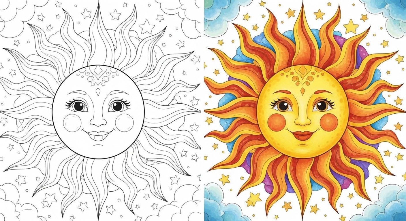 Sun Coloring Pages
