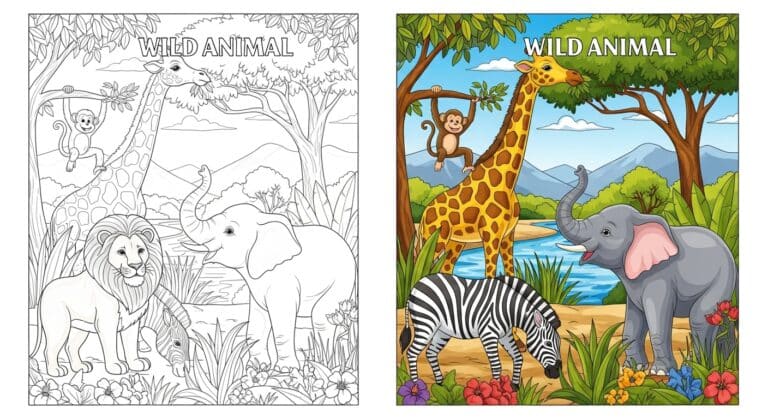 Wild Animal Coloring Pages