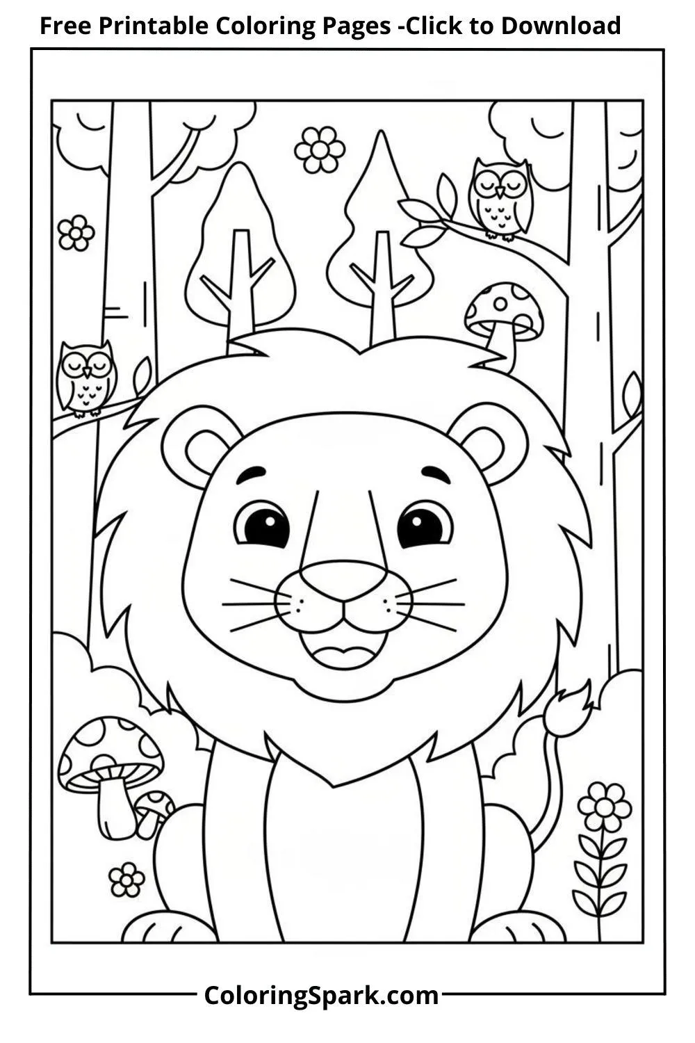 Wild Animal Coloring Pages-forest animals coloring pages free