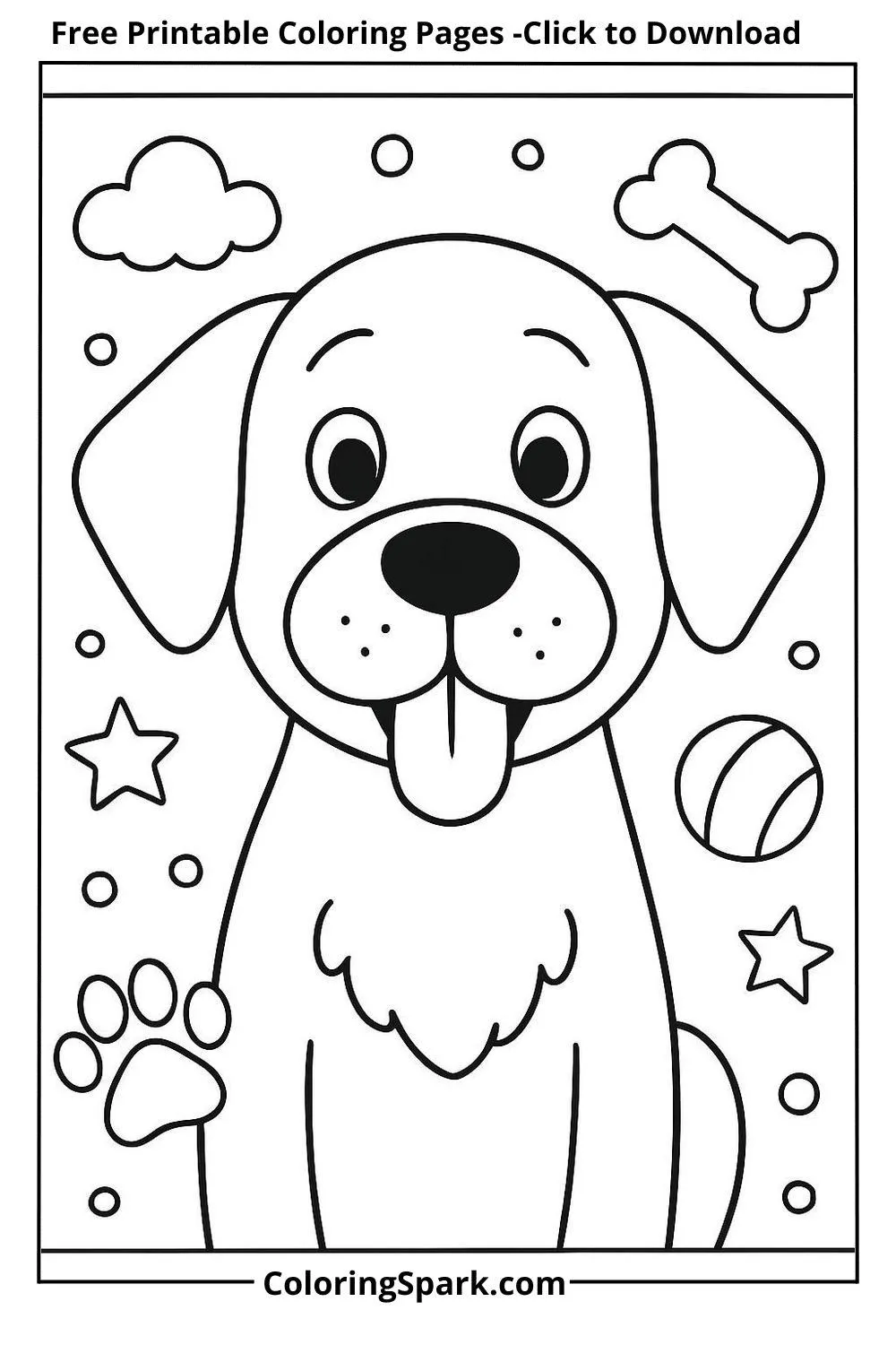 free dog coloring printables