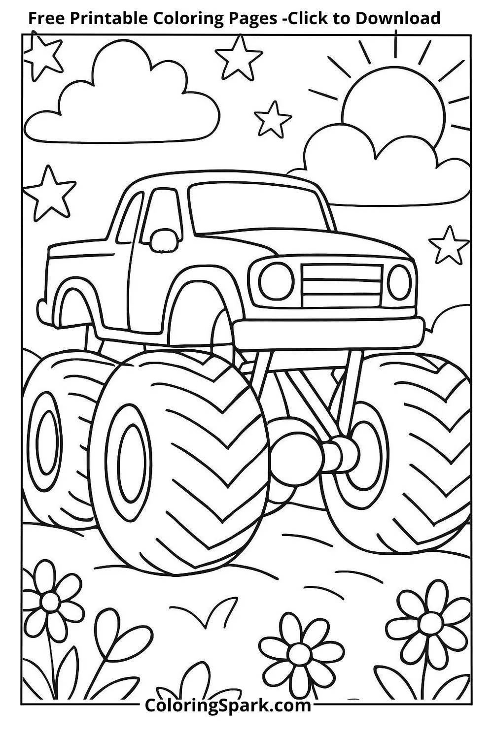 monster truck coloring pages-monster truck rally coloring pages free