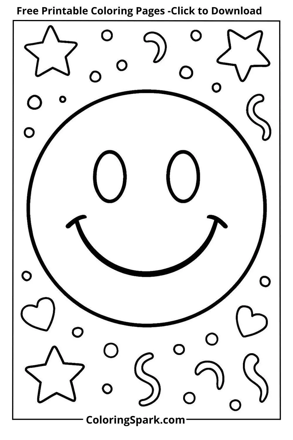 smiley face coloring pages