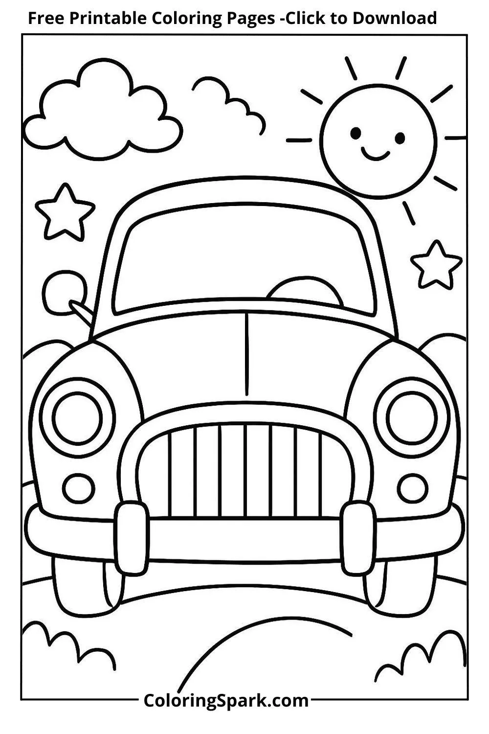 vintage car coloring pages PDF